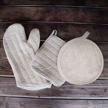 Load image into Gallery viewer, 100% Cotton Pot Holders &amp; Oven Mitt [Online Only]
