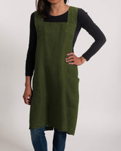 Load image into Gallery viewer, KAF Home Firenze 100% Stone Washed Linen  Cross Back Smock Apron-Assorted Colors [Online Only]
