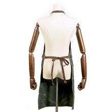 Load image into Gallery viewer, Green Canvas Apron With Leather [Online Only]
