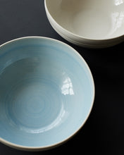 Load image into Gallery viewer, Lines Blue Stoneware Salad Bowl [Online Only]
