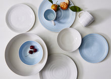 Load image into Gallery viewer, Lines White Stoneware Pasta Bowl, Set of 4 [Online Only]

