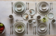 Load image into Gallery viewer, Shell Bisque Grey Porcelain 16 Piece Dinnerware Set, Service For 4 [Online Only]
