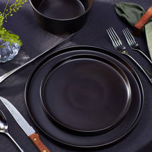 Load image into Gallery viewer, 16-Piece Stoneware Dinnerware Set in Matte Black - Service for 4 [Online Only]
