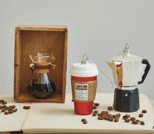 Load image into Gallery viewer, Glass &quot;Coffee&quot; To Go Cup Ornament
