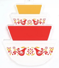Load image into Gallery viewer, Pyrex-Inspired Ornament Double-Sided Acrylic Retro Christmas
