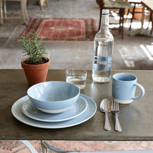 Load image into Gallery viewer, Shell Bisque Blue Porcelain 3 Piece Dinnerware Set, Service For 1 [Online Only]
