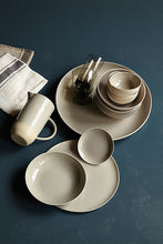 Load image into Gallery viewer, Shell Bisque Grey Porcelain 16 Piece Dinnerware Set, Service For 4 [Online Only]
