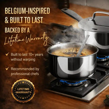 Load image into Gallery viewer, Alva 5-Ply Fully Clad Stock Pot with Lid — 7 Qt. [Online Only]
