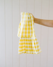 Load image into Gallery viewer, Yellow Gingham Ruffled Dish Towel [Online Only]
