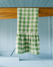 Load image into Gallery viewer, Moss Ruffled Gingham Dish Towel [Online Only]
