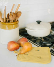 Load image into Gallery viewer, Yellow Embroidered Pot Holder [Online Only]
