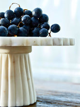 Load image into Gallery viewer, Verona Scalloped White Marble Cake Stand [Online Only]
