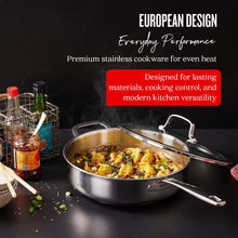 Load image into Gallery viewer, Alva 5-Ply Fully Clad Sauté Pan with Lid — 4-QT. [Online Only]
