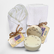 Load image into Gallery viewer, Carolina Cottons Starter Kit 100% Cotton Dishcloth 11" x 11" (4), Kitchen Towel 24" x 15" (2), Dish Soaps (1 Each Scent) [Online Only]
