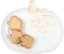Load image into Gallery viewer, White Ceramic Pumpkin Platter
