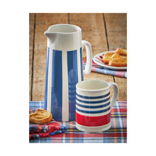Load image into Gallery viewer, Bold Blue Stripe Pitcher
