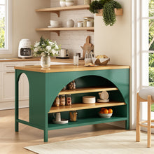 Load image into Gallery viewer, Farmhouse Kitchen Island with Open Storage 56" [Online Only]
