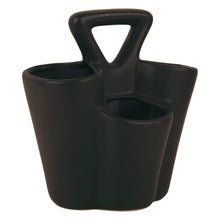Load image into Gallery viewer, Matte Black Four Section Utensil Caddy With Handle

