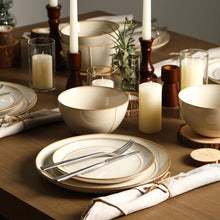 Load image into Gallery viewer, Infinity Stoneware 12-Piece Dinnerware Set - Beige
