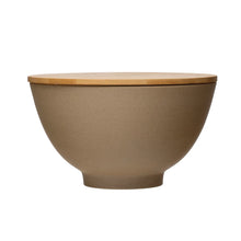 Load image into Gallery viewer, Stoneware Bowl w/ Bamboo Lid

