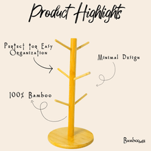 Load image into Gallery viewer, Bamboo Coffee Cup Tree Holder [Online Only]
