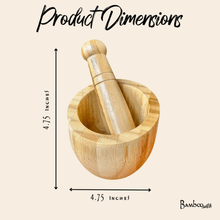 Load image into Gallery viewer, Bamboo Mortar &amp; Pestle [Online Only]
