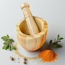 Load image into Gallery viewer, Bamboo Mortar &amp; Pestle [Online Only]
