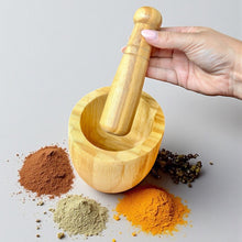 Load image into Gallery viewer, Bamboo Mortar &amp; Pestle [Online Only]
