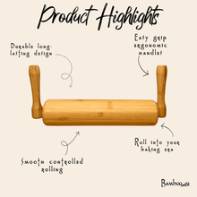 Load image into Gallery viewer, Bamboo Rolling Pin with Handles [Online Only]
