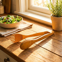 Load image into Gallery viewer, 12" Bamboo Salad Tongs [Online Only]
