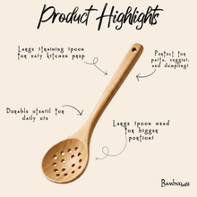 Load image into Gallery viewer, Bamboo Straining Spoon [Online Only]
