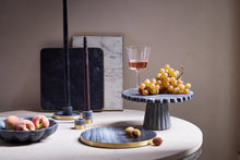 Load image into Gallery viewer, Verona Scalloped Black Marble Cake Stand [Online Only]
