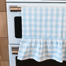 Load image into Gallery viewer, Blue Ruffled Gingham Dish Towel [Online Only]
