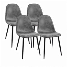 Load image into Gallery viewer, Modern Accent Dining Chairs Upholstered Seat, Metal Legs (Set of 4) [Online Only]
