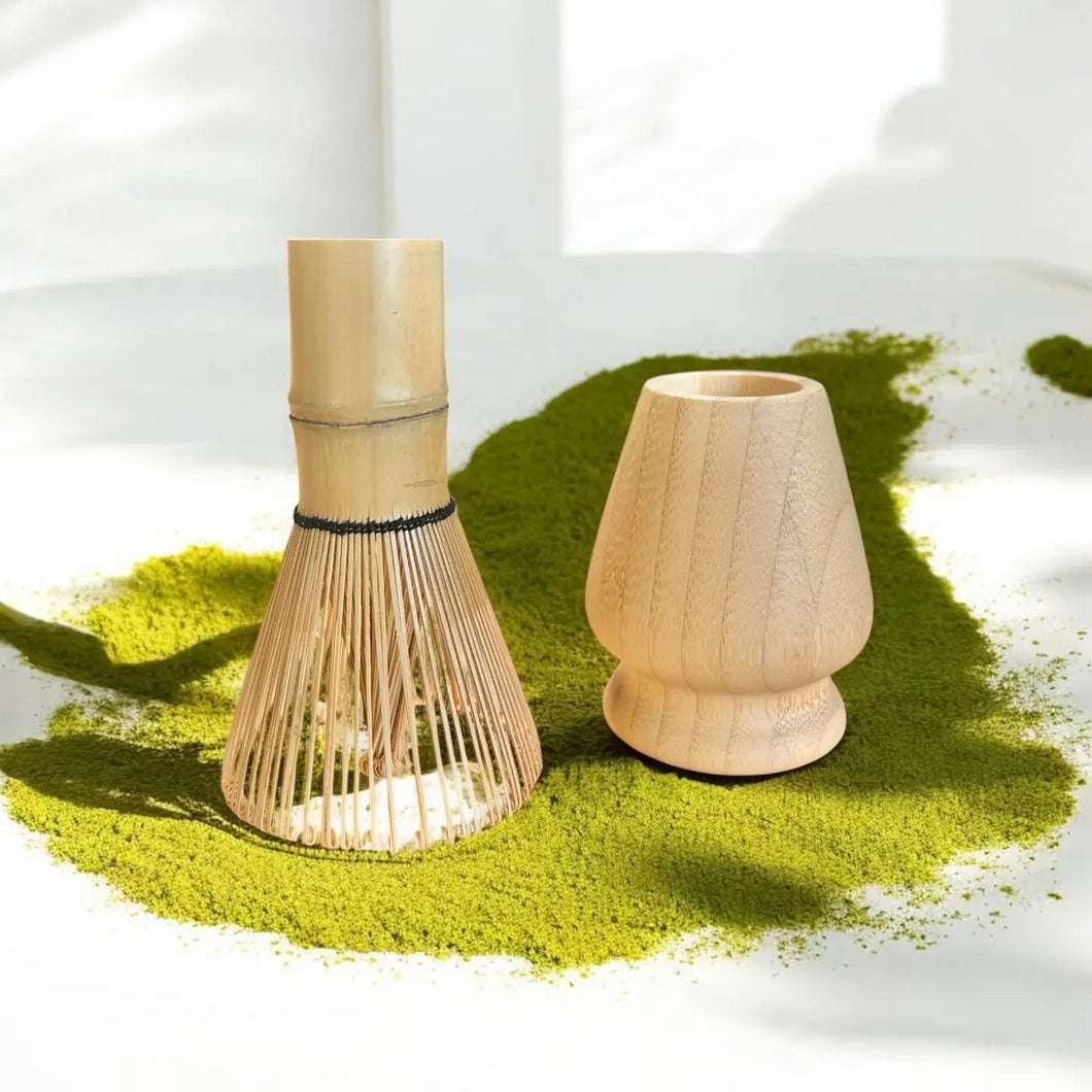 Bamboo Whisk Matcha Holder Set