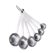 Load image into Gallery viewer, 18/8 Stainless Steel Measuring Spoons, 6 Pc Set
