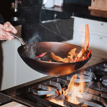 Load image into Gallery viewer, Made In Seasoned Carbon Steel Wok 13.5"
