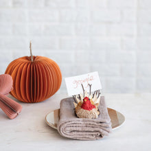 Load image into Gallery viewer, Dried Natural Corn Husk Turkeys w/ 12 Place Card/Photo Holders (Boxed Set of 3)
