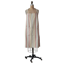 Load image into Gallery viewer, Woven Cotton Striped Apron with Pocket
