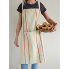 Load image into Gallery viewer, Woven Cotton Striped Apron with Pocket

