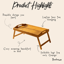Load image into Gallery viewer, Bamboo Bed Tray | Collapsible [Online Only]
