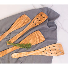 Load image into Gallery viewer, Eddingtons Italian Olive Wood Wide Spatula, 12.5in
