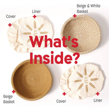 Load image into Gallery viewer, Round Cotton Rope Proofing Baskets Set | KneadAce
