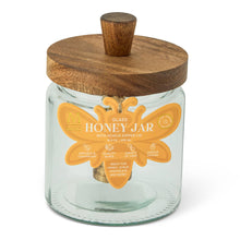 Load image into Gallery viewer, Glass Honey Jar w/ Acacia Dipper Lid 16.9 oz
