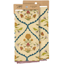 Load image into Gallery viewer, Folk Diamond Floral Kitchen Towel
