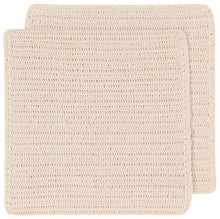 Load image into Gallery viewer, Homespun Natural Crocheted Dishcloths Set of 2
