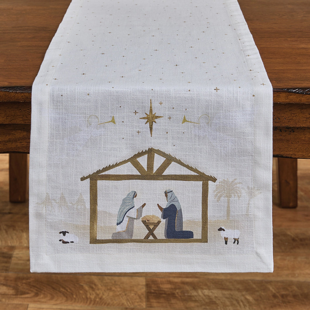 Away in A Manger Table Runner 36