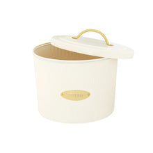 Load image into Gallery viewer, Cream Metal Storage Bread Box with Lid
