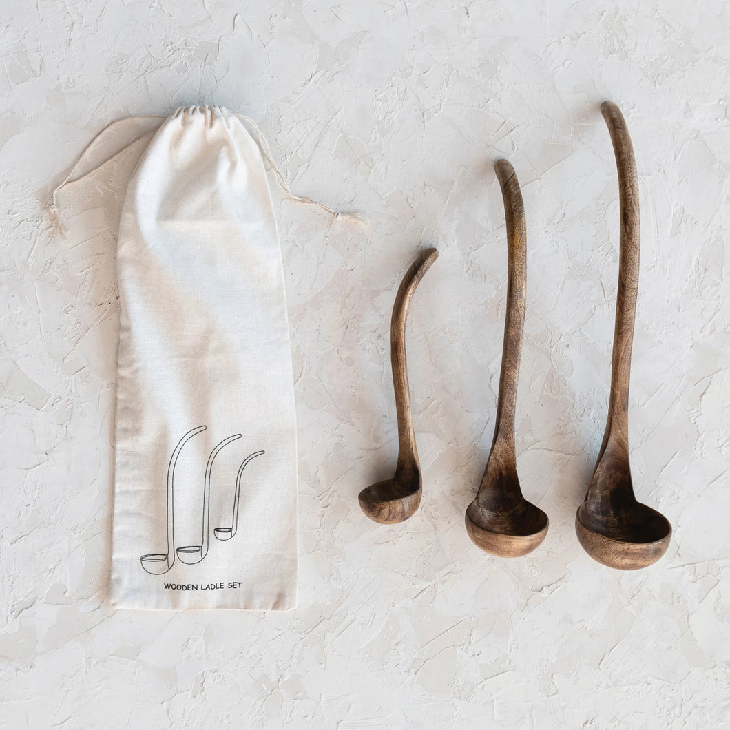 Mango Wood Ladles (Set of 3)