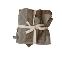 Load image into Gallery viewer, Cotton Waffle Weave Child Apron w/Chef Hat &amp; Oven Mitt, (Set of 3)
